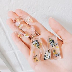 Floral letter keychains!